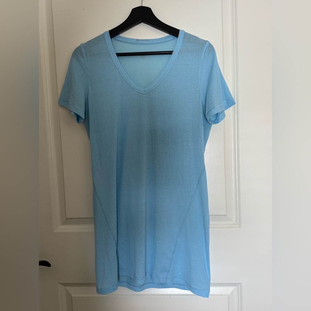 Lululemon Athletica Blue Fitted Short Sleeve T-Shirt